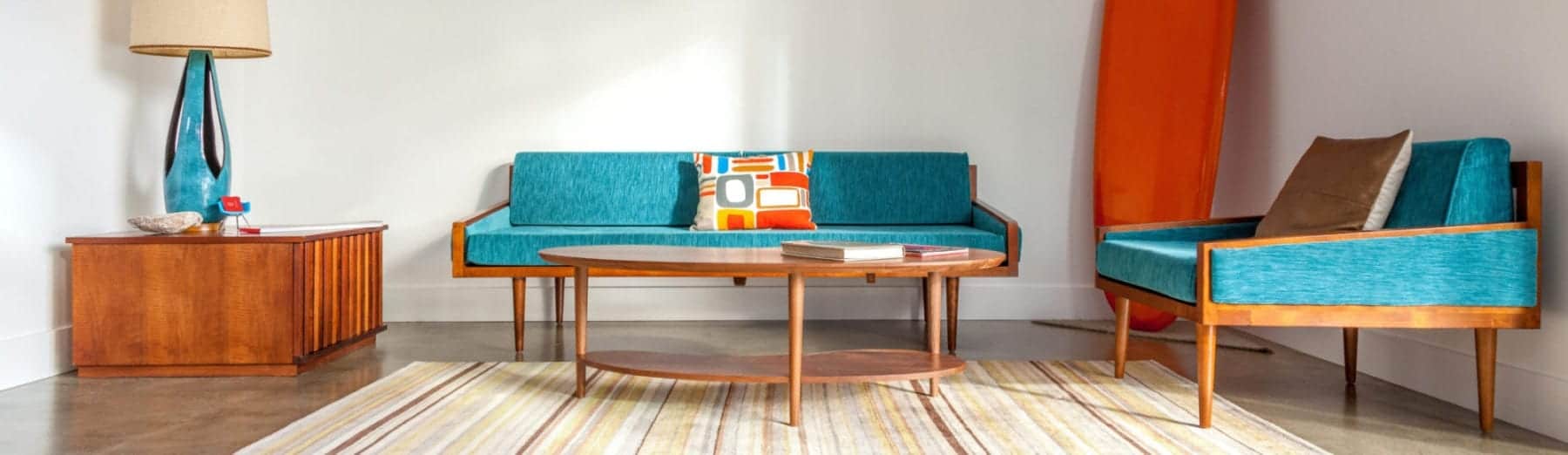 California mid century modern office furniture, mid century modern sofa set