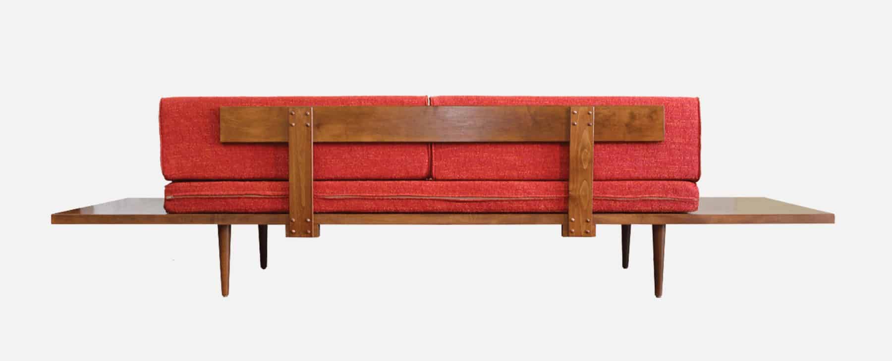 Affordable Mid Century Daybed | Backside Mid century daybed