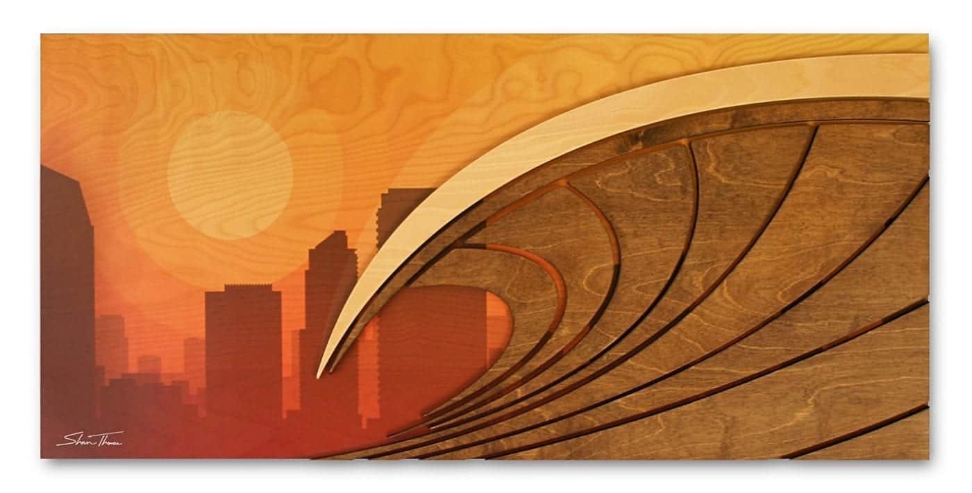 San Diego Surf Art | Wooden Beach Wall Decor San Diego Surf Art | Surf Artist | ocean gallery | Shaun Thomas