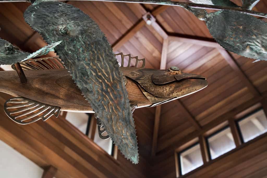 coastal wildlife sculptures - Fish & Kelp Artwork Installation - Laguna Beach