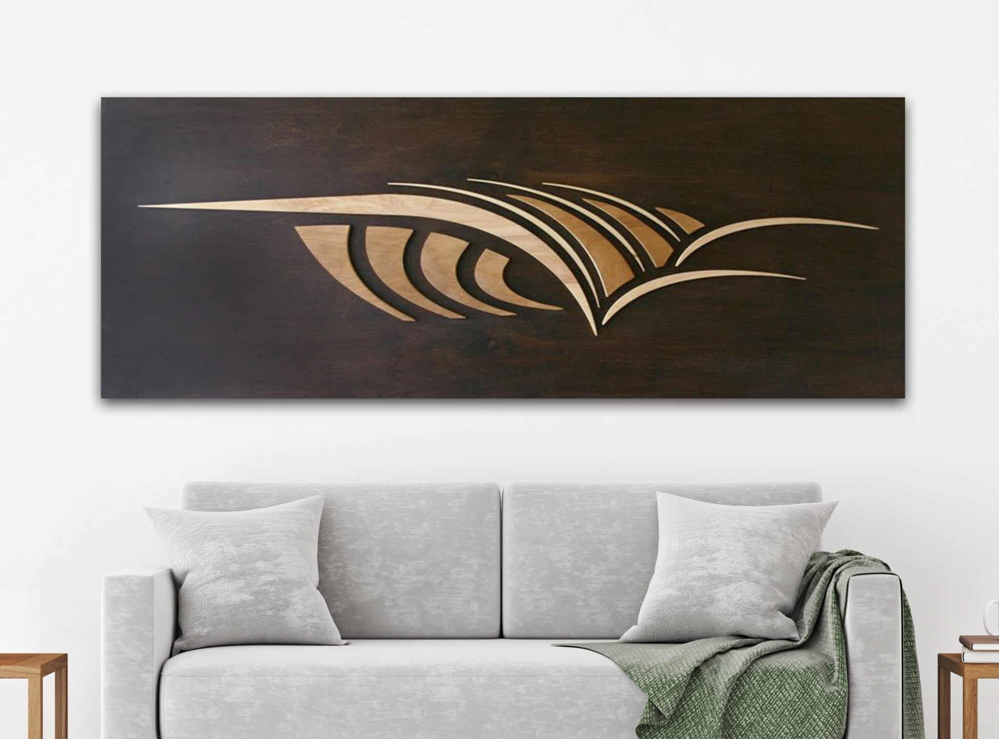 wooden wave art | abstract surf art | Surf sculpture