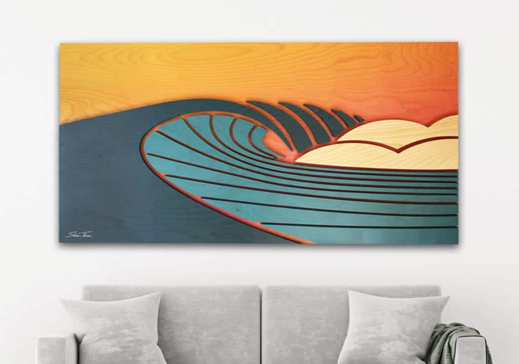 geometric wave art