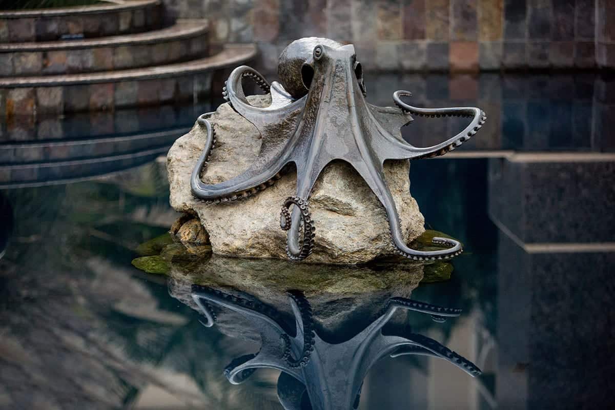 large Bronze Octopus Sculpture, Kraken Statue,